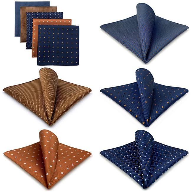 shlax & wing 5 Pieces Polka Dots Mens Pocket Square Set Brand New Gift Classic Acceossories 5-16 COMPRAR AHORA