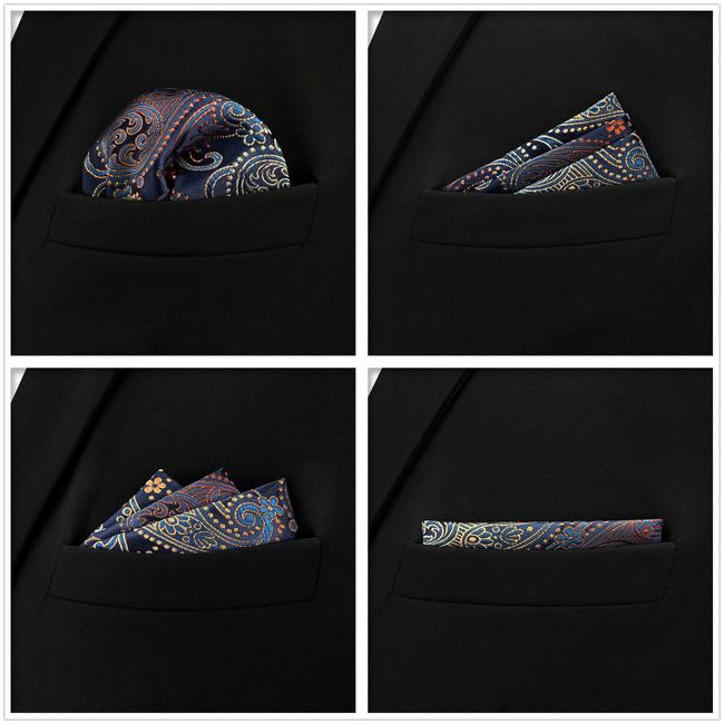 shlax & wing 5 Pieces Assorted Fashion Mens Pocket Square Classic Handkerchiefs Set 2-61 ÚLTIMAS EDICIONES