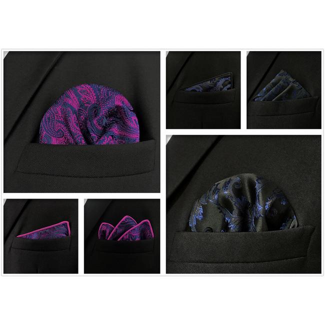 shlax & wing 5 Pieces Assorted Fashion Mens Pocket Square Classic Handkerchiefs Set 2-61 ÚLTIMAS EDICIONES