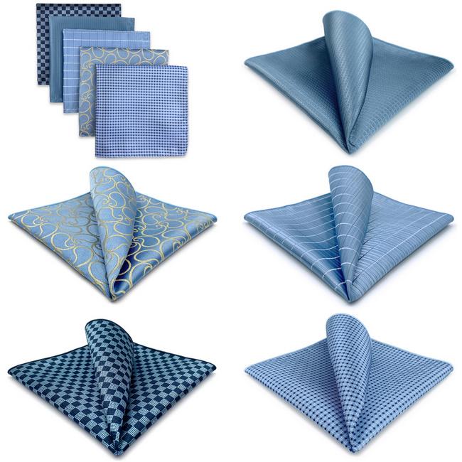 shlax & wing 5 Pieces Assorted Fashion Mens Pocket Square Classic Handkerchiefs Set 2-65 Últimos 2 días