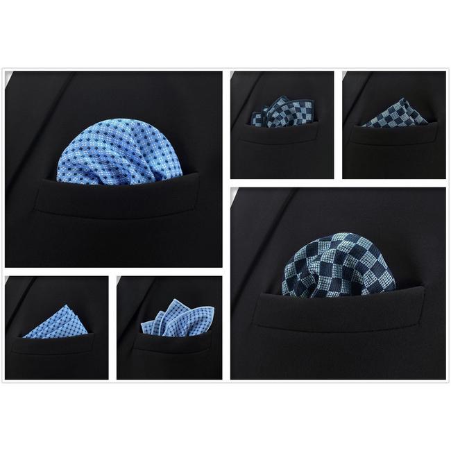 shlax & wing 5 Pieces Assorted Fashion Mens Pocket Square Classic Handkerchiefs Set 2-65 Últimos 2 días
