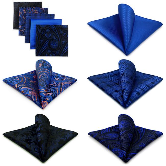 shlax & wing 5 Pieces Mens Pocket Square Assorted Gift Fashion Classic Handkerchiefs Set 1-69 Último día