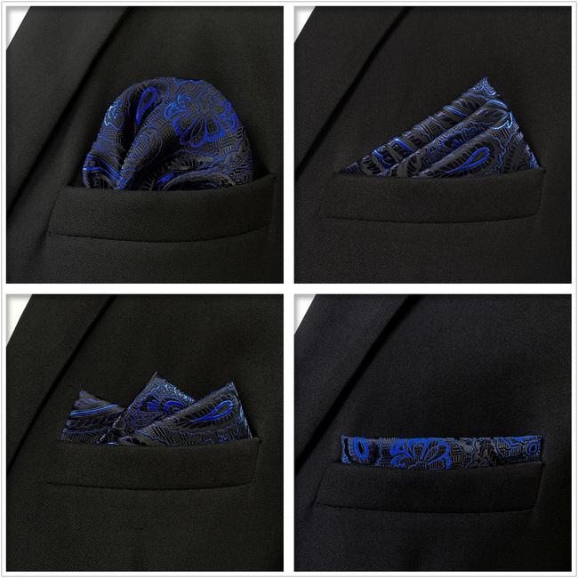 shlax & wing 5 Pieces Mens Pocket Square Assorted Gift Fashion Classic Handkerchiefs Set 1-69 Último día