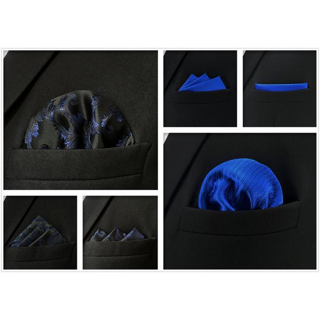 shlax & wing 5 Pieces Mens Pocket Square Assorted Gift Fashion Classic Handkerchiefs Set 1-69 Último día