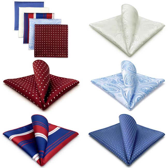 shlax & wing 5 Pieces Mens Pocket Square Assorted Fashion Gift Classic Handkerchiefs Set 1-68 Promoción por tiempo limitado