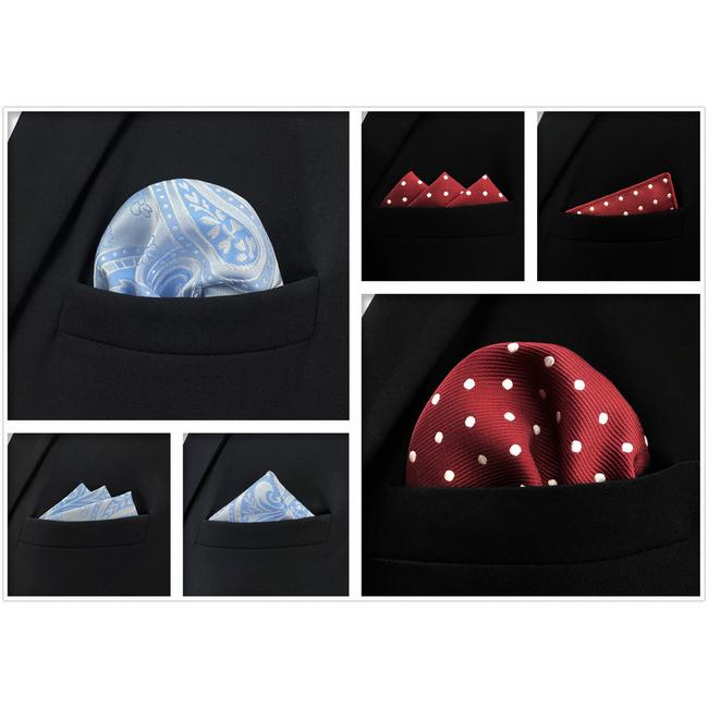 shlax & wing 5 Pieces Mens Pocket Square Assorted Fashion Gift Classic Handkerchiefs Set 1-68 Promoción por tiempo limitado