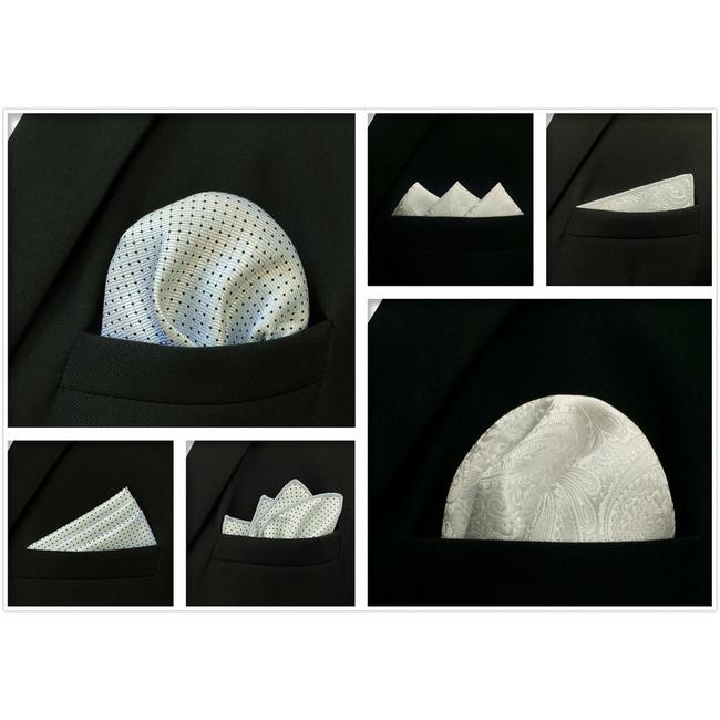 shlax & wing 5 Pieces Mens Pocket Square Assorted Fashion Gift Classic Handkerchiefs Set 2-96 Oferta especial de fábrica