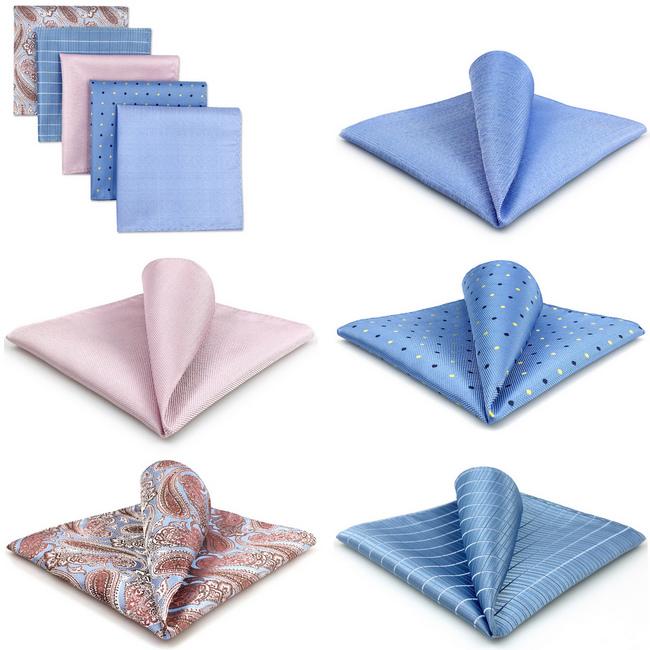 shlax & wing 5 Pieces Assorted Fashion Mens Pocket Square Classic Handkerchiefs Set 2-35 Promoción trimestral