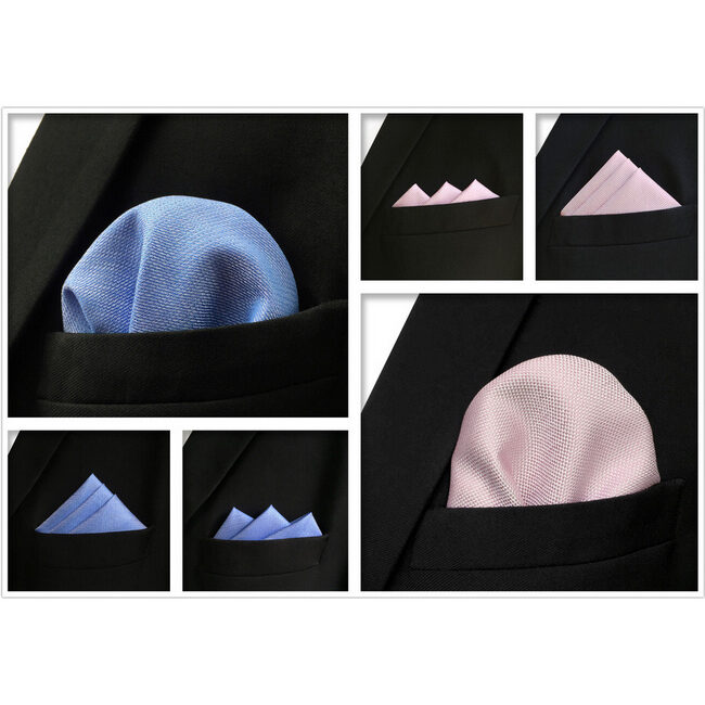 shlax & wing 5 Pieces Assorted Fashion Mens Pocket Square Classic Handkerchiefs Set 2-35 Promoción trimestral