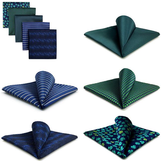 shlax & wing 5 Pieces Assorted Fashion Mens Pocket Square Classic Handkerchiefs Set 2-40 Grandes descuentos