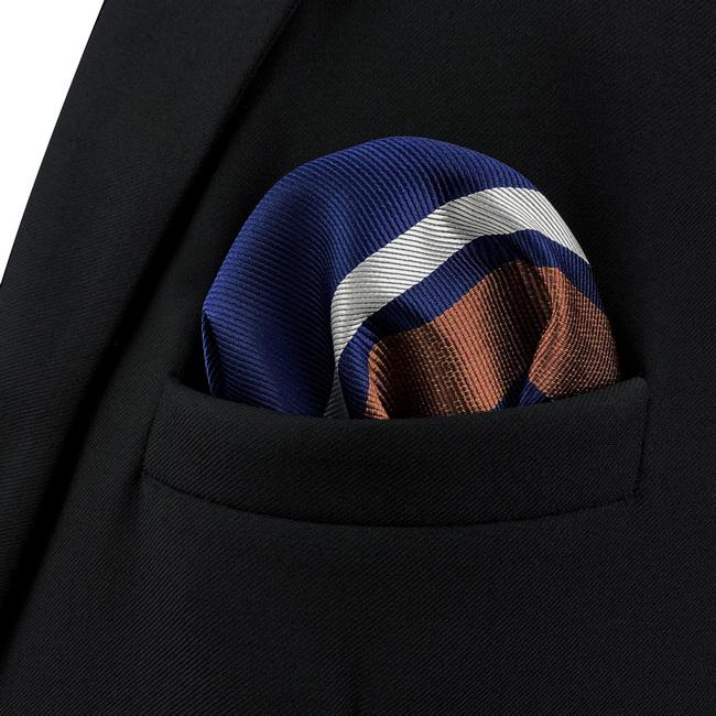 shlax & wing AH59 Multicolor Striped Mens Pocket Square Dress Fashion Classic Handkerchief Envío internacional gratuito