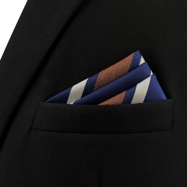 shlax & wing AH59 Multicolor Striped Mens Pocket Square Dress Fashion Classic Handkerchief Envío internacional gratuito