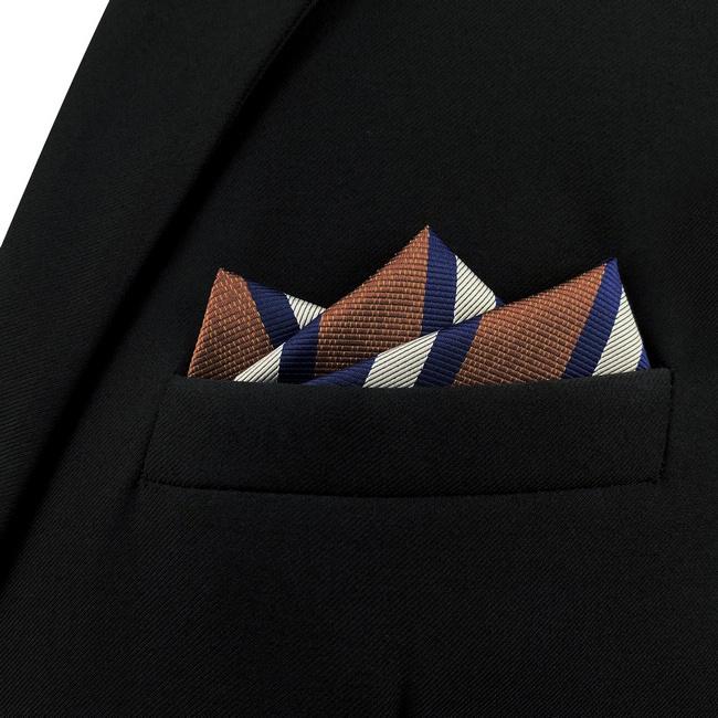 shlax & wing AH59 Multicolor Striped Mens Pocket Square Dress Fashion Classic Handkerchief Envío internacional gratuito
