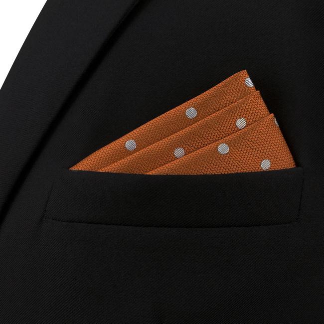 shlax & wing AH64 Orange Dots Mens Pocket Square Fashion Classic Wedding Party Gift Handkerchief En oferta
