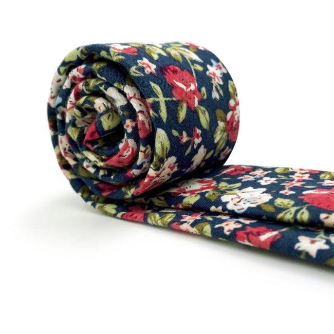 shlax & wing Blue Floral Men’s Skinny Necktie Cotton Fashion 6cm Gift Wedding Party Casual Gravatas Ofertas especiales