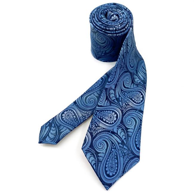 shlax & wing J1 Blue Paisley Mens Neckties Set Business Ties Classic Gift Fashion Pocket Square Wedding Rebajas de fin de temporada