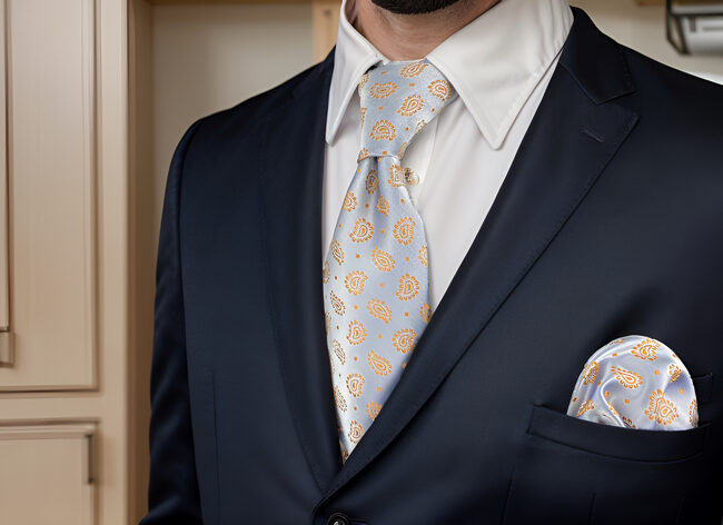 shlax & wing J26 Light Gray Orange Paisley Mens Neckties Classic Business Fashion Wedding Hanky Set Devoluciones gratuitas