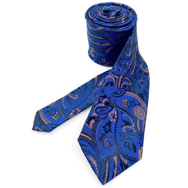 shlax & wing J9 Blue Paisley Mens Neckties Wedding Fashion Extra Long Size Party Business Classic Ties for Male Hanky Set Cufflinks Outlet