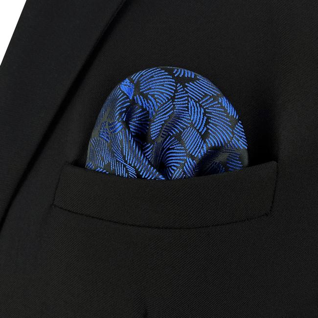 shlax & wing AH75 Blue Pattern Mens Pocket Square Fashion Business Accessory Handkerchief En oferta