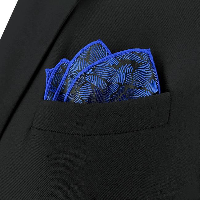 shlax & wing AH75 Blue Pattern Mens Pocket Square Fashion Business Accessory Handkerchief En oferta