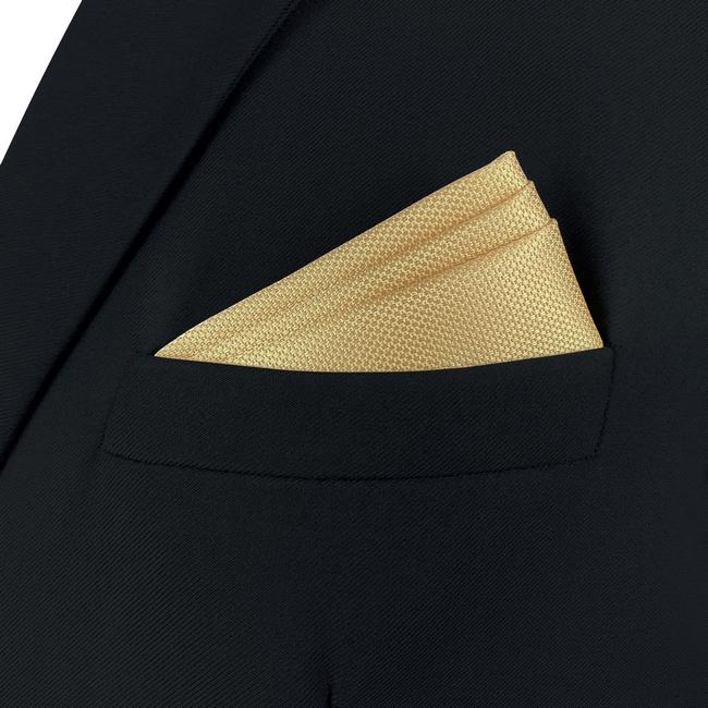 shlax & wing AH80 Light Yellow Solid Mens Pocket Square Fashion Gift Wedding Handkerchief Classic Ventas relámpago