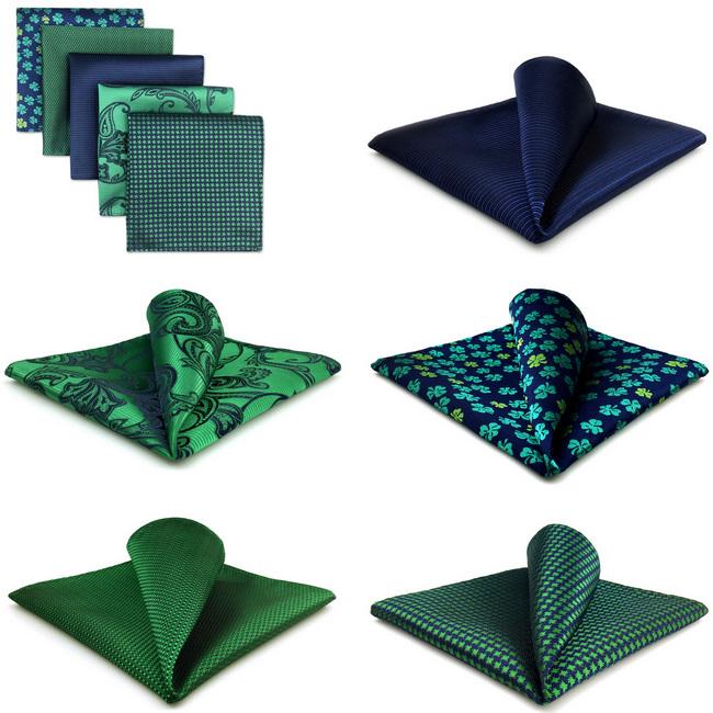 shlax & wing 5 Pieces Assorted Fashion Mens Pocket Square Classic Handkerchiefs Set 2-41 Rebajas online