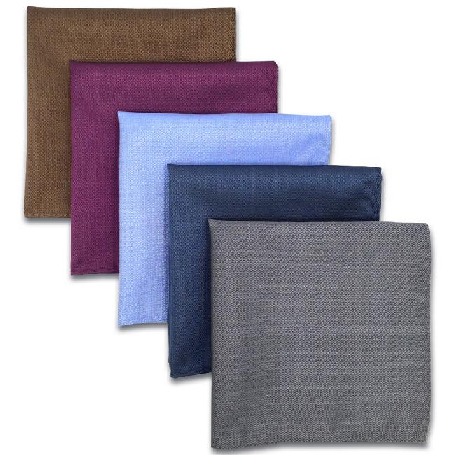 shlax & wing 5 Pieces Assorted Fashion Mens Pocket Square Classic Handkerchiefs Set 15 Oferta especial