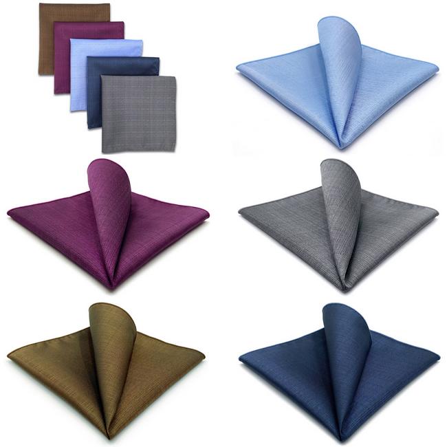 shlax & wing 5 Pieces Assorted Fashion Mens Pocket Square Classic Handkerchiefs Set 15 Oferta especial