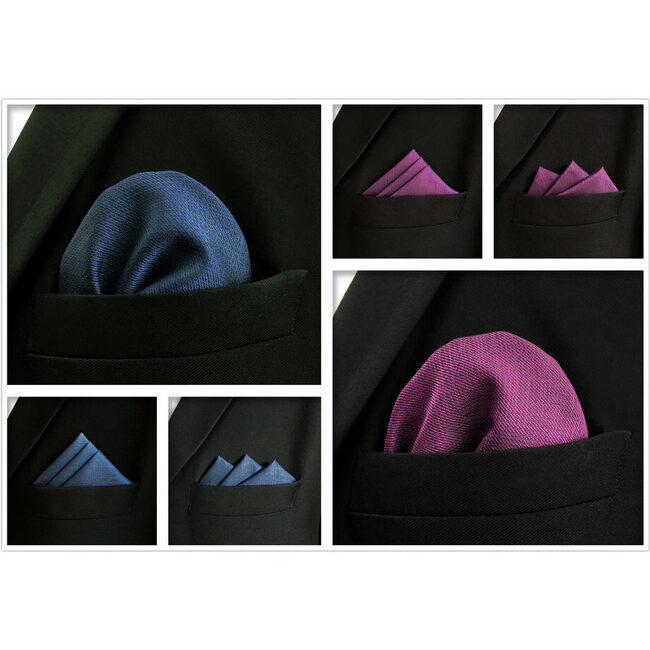 shlax & wing 5 Pieces Assorted Fashion Mens Pocket Square Classic Handkerchiefs Set 15 Oferta especial