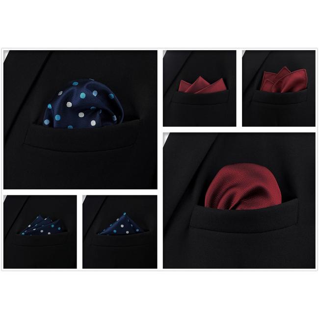 shlax & wing 5 Pieces Assorted Fashion Mens Pocket Square Classic Handkerchiefs Set 2-17 Envío gratis