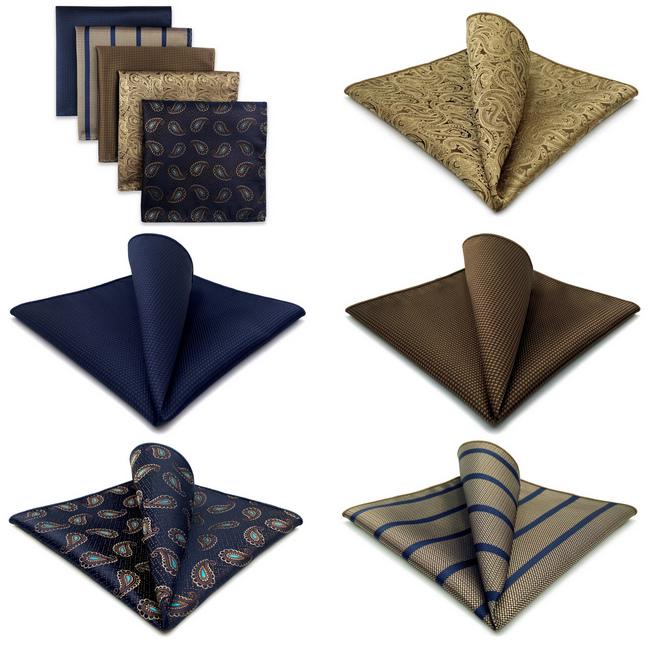 shlax & wing 5 Pieces Assorted Fashion Mens Pocket Square Classic Handkerchiefs Set 59 COMPRAR AHORA
