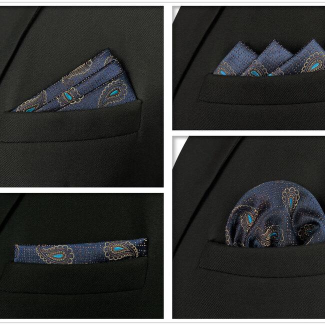 shlax & wing 5 Pieces Assorted Fashion Mens Pocket Square Classic Handkerchiefs Set 59 COMPRAR AHORA