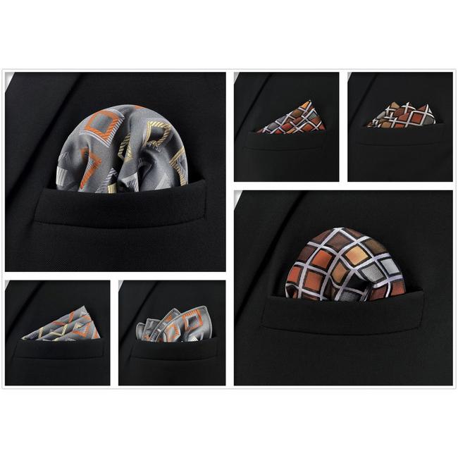 shlax & wing 5 Pieces Assorted Fashion Mens Pocket Square Classic Handkerchiefs Set 2-80 ÚLTIMAS EDICIONES