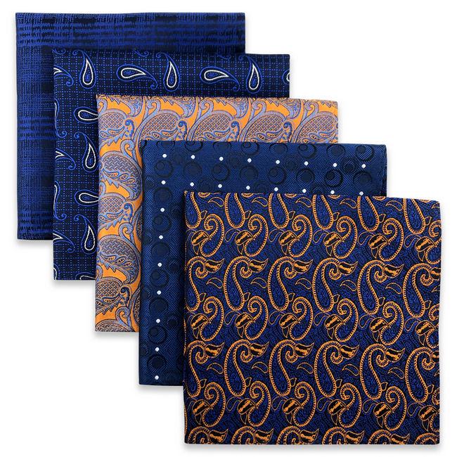 shlax & wing 5 Pieces Assorted Fashion Mens Pocket Square Classic Handkerchiefs Set 62 Últimos 2 días