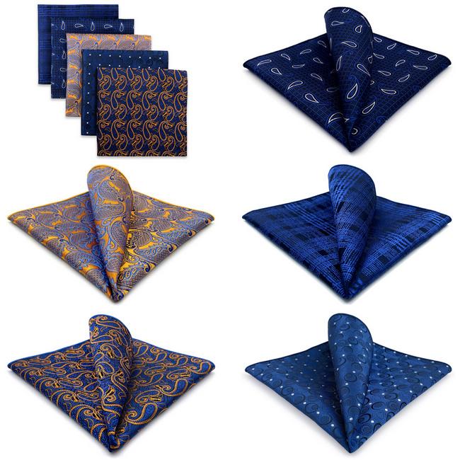 shlax & wing 5 Pieces Assorted Fashion Mens Pocket Square Classic Handkerchiefs Set 62 Últimos 2 días