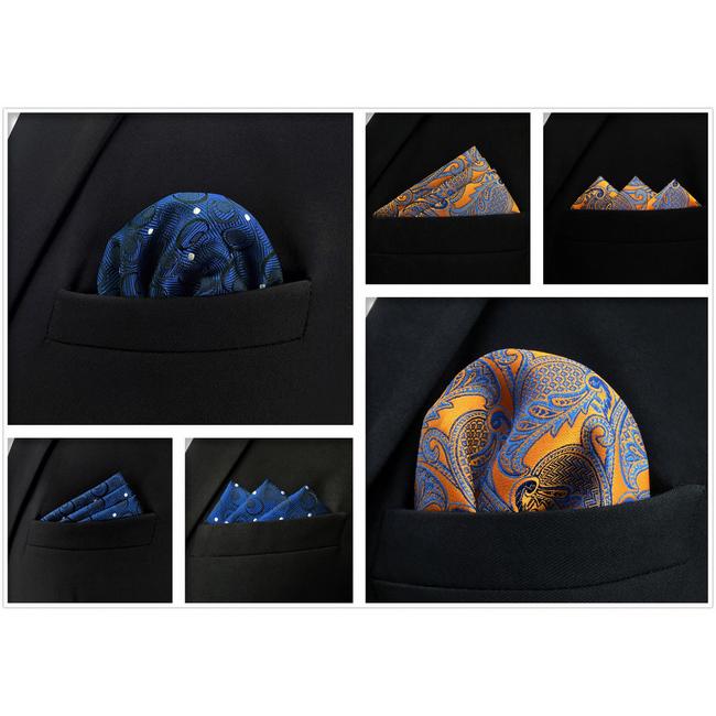 shlax & wing 5 Pieces Assorted Fashion Mens Pocket Square Classic Handkerchiefs Set 62 Últimos 2 días