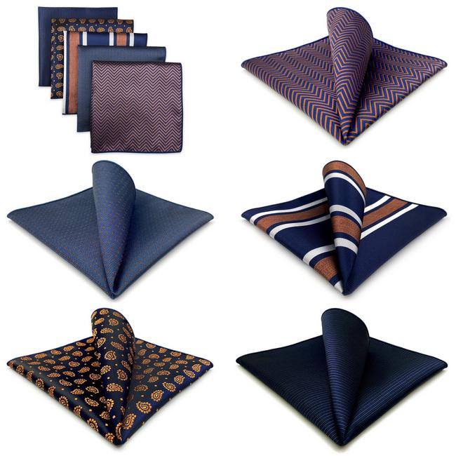 shlax & wing 5 Pieces Assorted Fashion Mens Pocket Square Classic Handkerchiefs Set 2-82 Último día