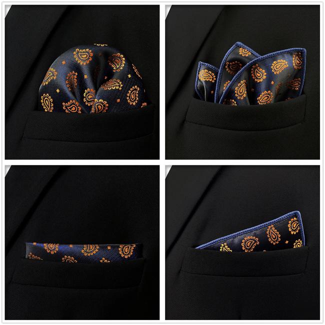 shlax & wing 5 Pieces Assorted Fashion Mens Pocket Square Classic Handkerchiefs Set 2-82 Último día
