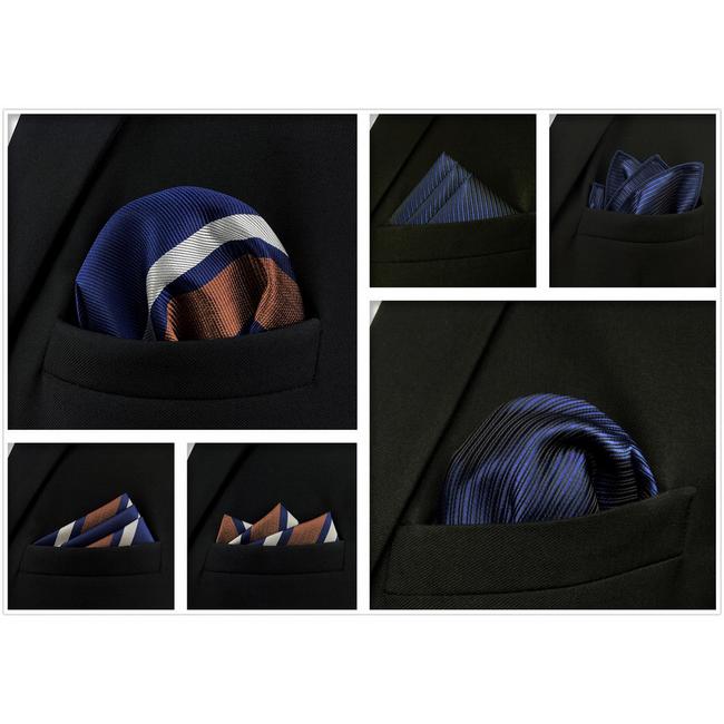 shlax & wing 5 Pieces Assorted Fashion Mens Pocket Square Classic Handkerchiefs Set 2-82 Último día