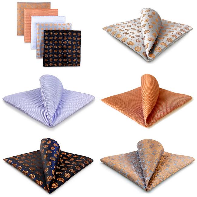shlax & wing 5 Pieces Assorted Fashion Mens Pocket Square Classic Handkerchiefs Set 2-71 Precio de fábrica