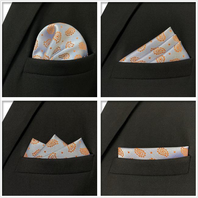 shlax & wing 5 Pieces Assorted Fashion Mens Pocket Square Classic Handkerchiefs Set 2-71 Precio de fábrica