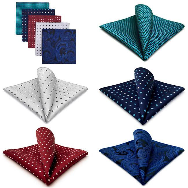 shlax & wing 5 Pieces Assorted Fashion Mens Pocket Square Classic Handkerchiefs Set 2-21 Promoción por tiempo limitado