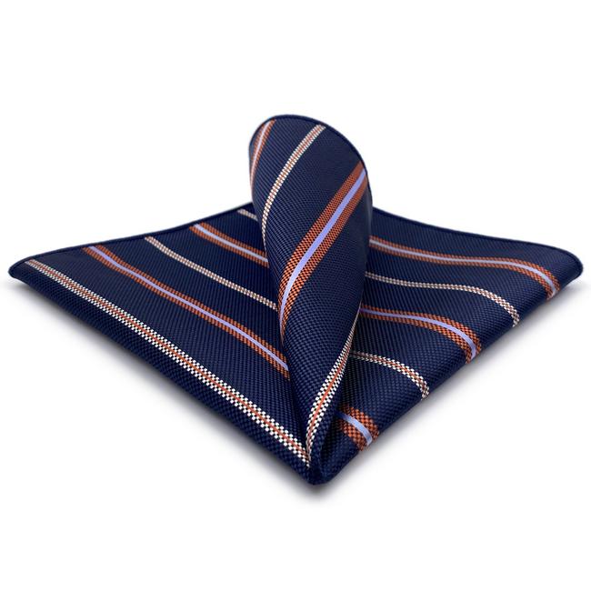 shlax & wing AH97 Blue Striped Mens Pocket Square Gift Fashion Party Novelty Business Handkerchief Solo queda un día