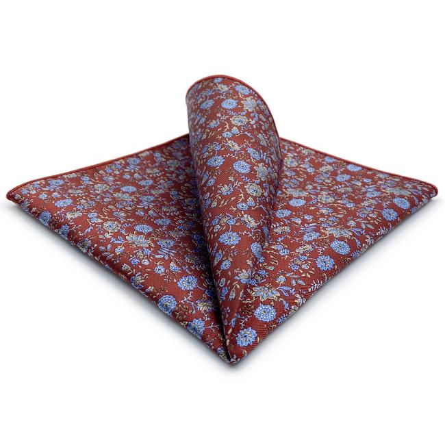 shlax & wing BH32 Red Floral Mens Pocket Square Classic Dress Party Fashion Handkerchief Wedding Superdescuento