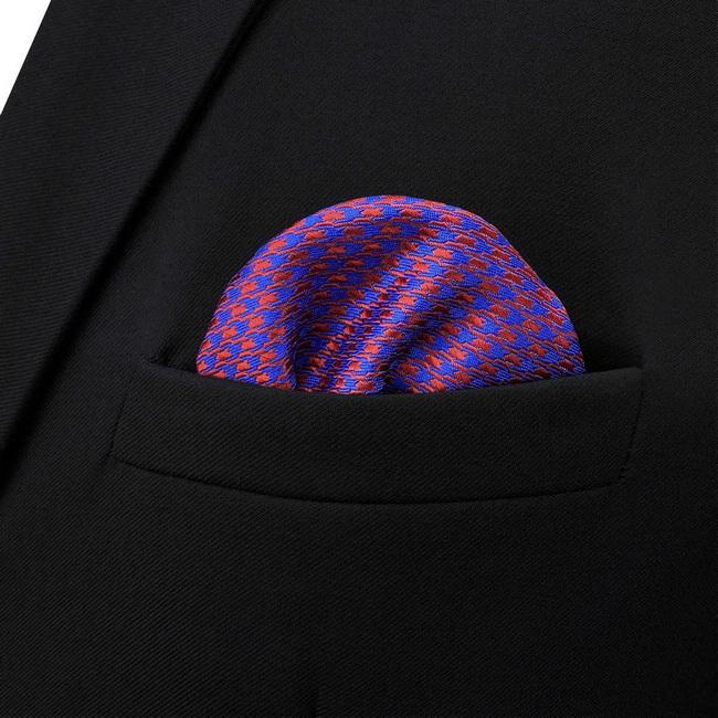 shlax & wing BH44 Multicolor Houndstooth Mens Pocket Square Business Classic Tienda de fábrica