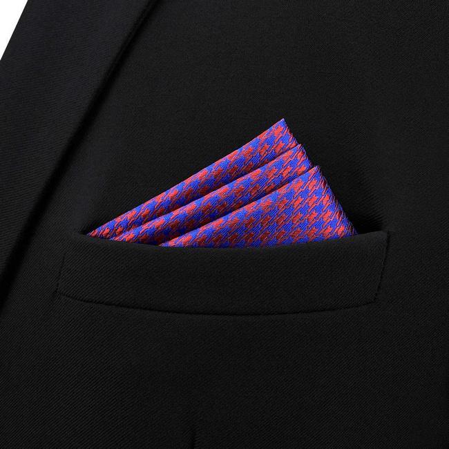 shlax & wing BH44 Multicolor Houndstooth Mens Pocket Square Business Classic Tienda de fábrica