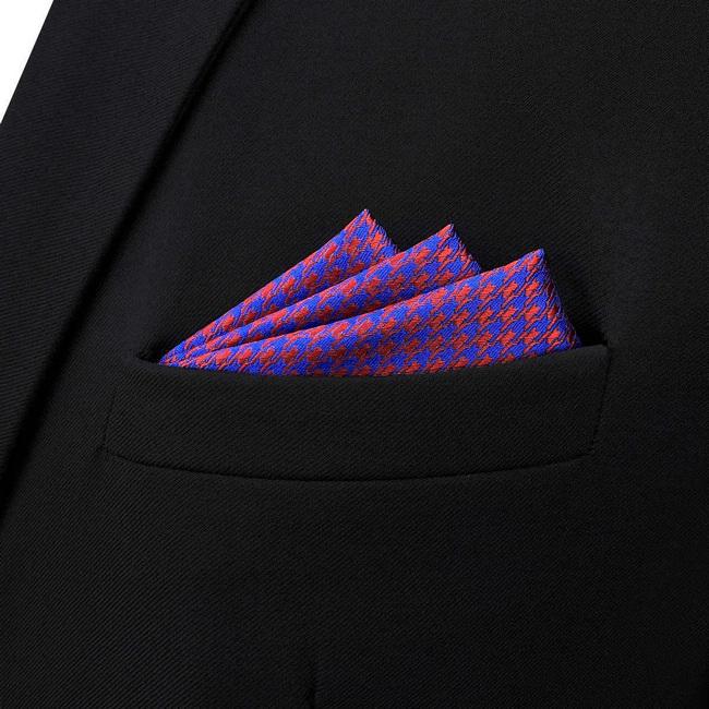 shlax & wing BH44 Multicolor Houndstooth Mens Pocket Square Business Classic Tienda de fábrica