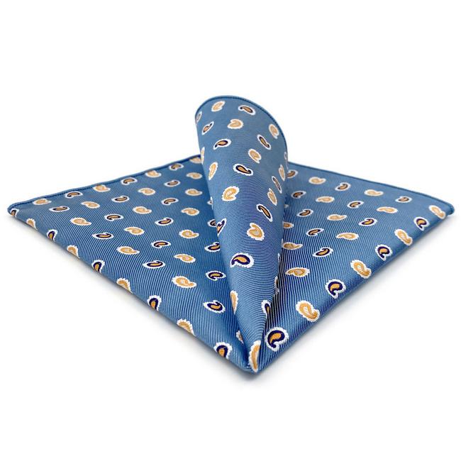 shlax & wing BH48 Royal Blue Paisley Mens Pocket Square Business Wedding Handkerchief Groom