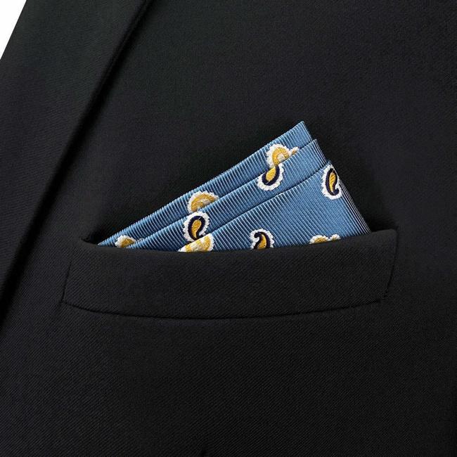 shlax & wing BH48 Royal Blue Paisley Mens Pocket Square Business Wedding Handkerchief Groom Ahorra y exporta