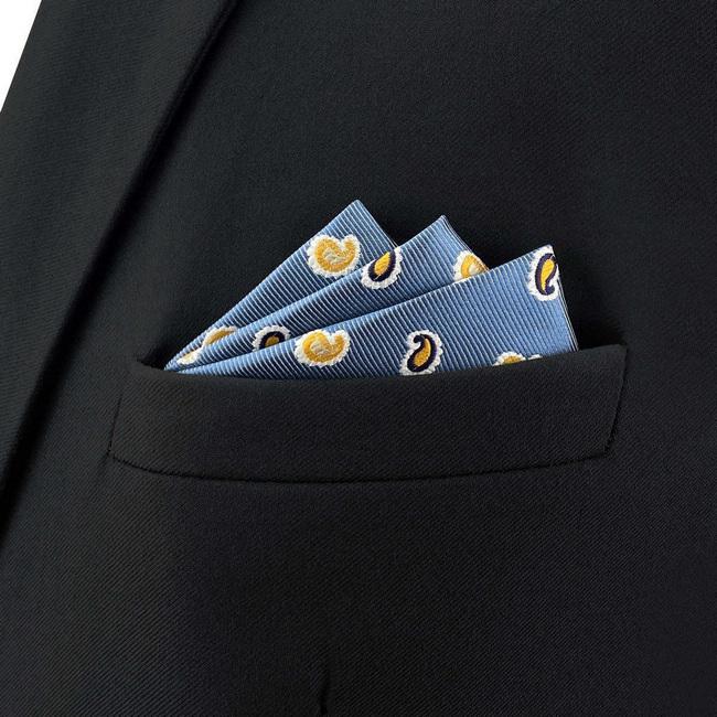shlax & wing BH48 Royal Blue Paisley Mens Pocket Square Business Wedding Handkerchief Groom Ahorra y exporta